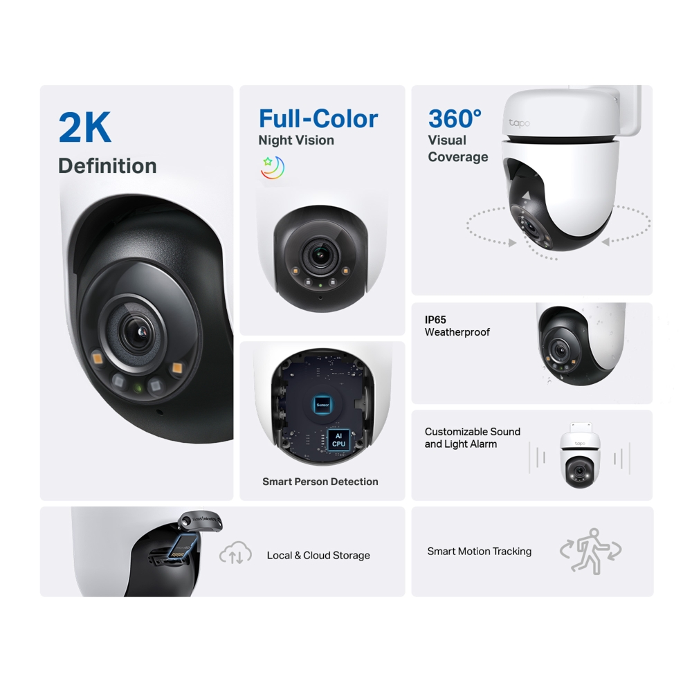 CAMARA TP-Link Inteligente Wifi Vigilancia 360Grados 2K Night Vision - Imagen 7